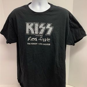 Rare Kiss Los Angeles, The Forum Concert Special Guests Red Five T-Shirt Size XL